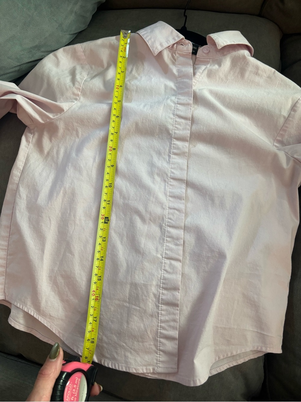 Express Pale Pink Collared Button-Down - Picture 6 of 9
